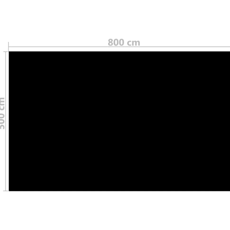 MAISON EXCLUSIVE - Couverture de piscine rectangulaire 800x500 cm pe noir