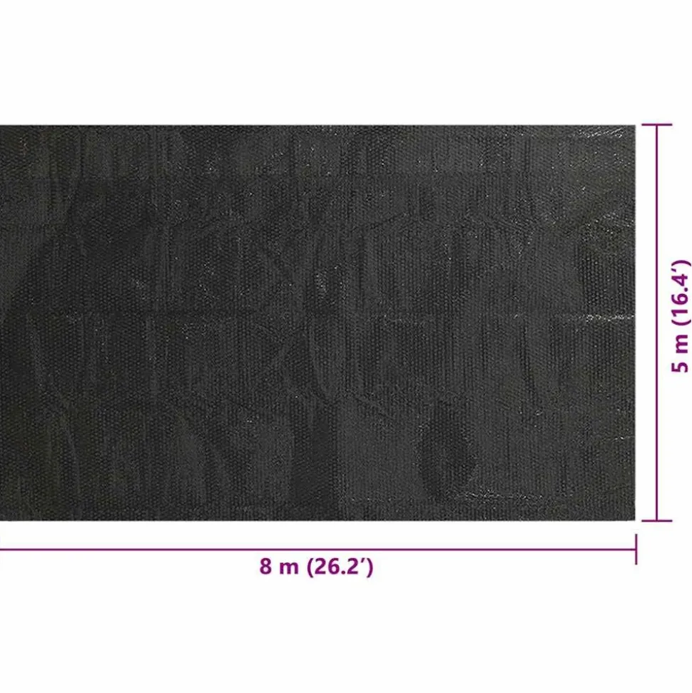 MAISON EXCLUSIVE - Couverture de piscine rectangulaire 800x500 cm pe noir