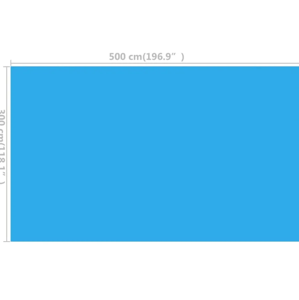 MAISON EXCLUSIVE - Couverture de piscine rectangulaire 500x300 cm pe bleu
