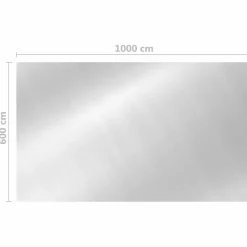 MAISON EXCLUSIVE - Couverture de piscine rectangulaire 1000x600 cm pe argenté