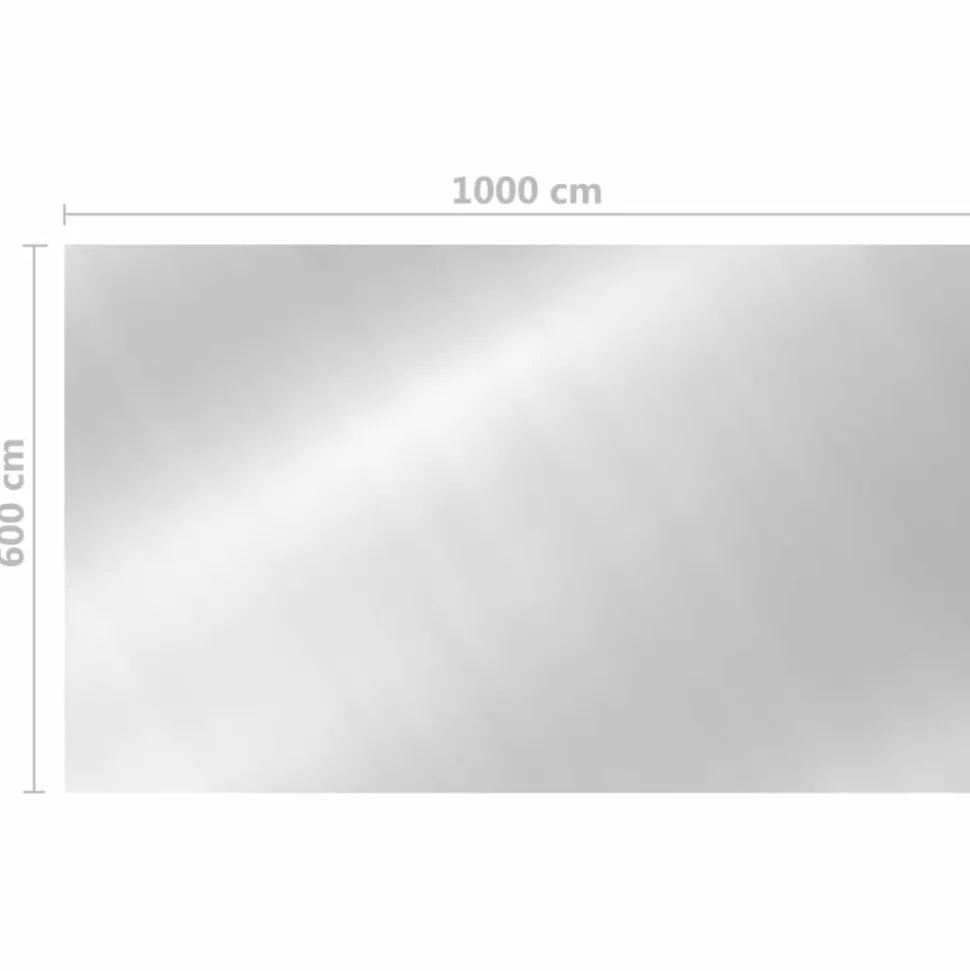 MAISON EXCLUSIVE - Couverture de piscine rectangulaire 1000x600 cm pe argenté