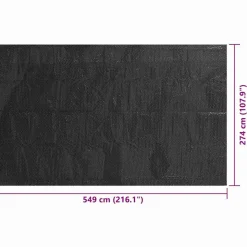 MAISON EXCLUSIVE - Couverture de piscine noir 549 x 274 cm pe