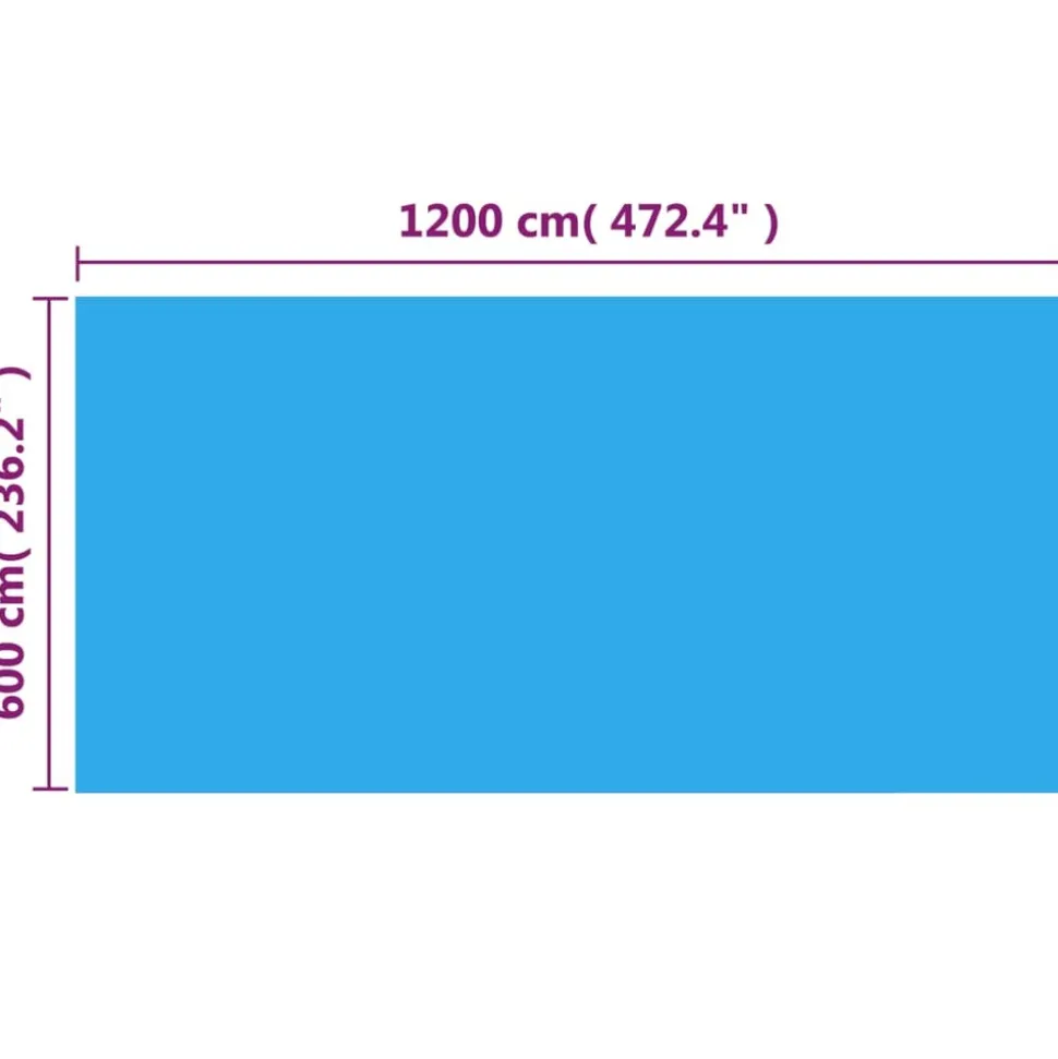 MAISON EXCLUSIVE - Couverture de piscine rectangulaire 1200x600 cm pe bleu