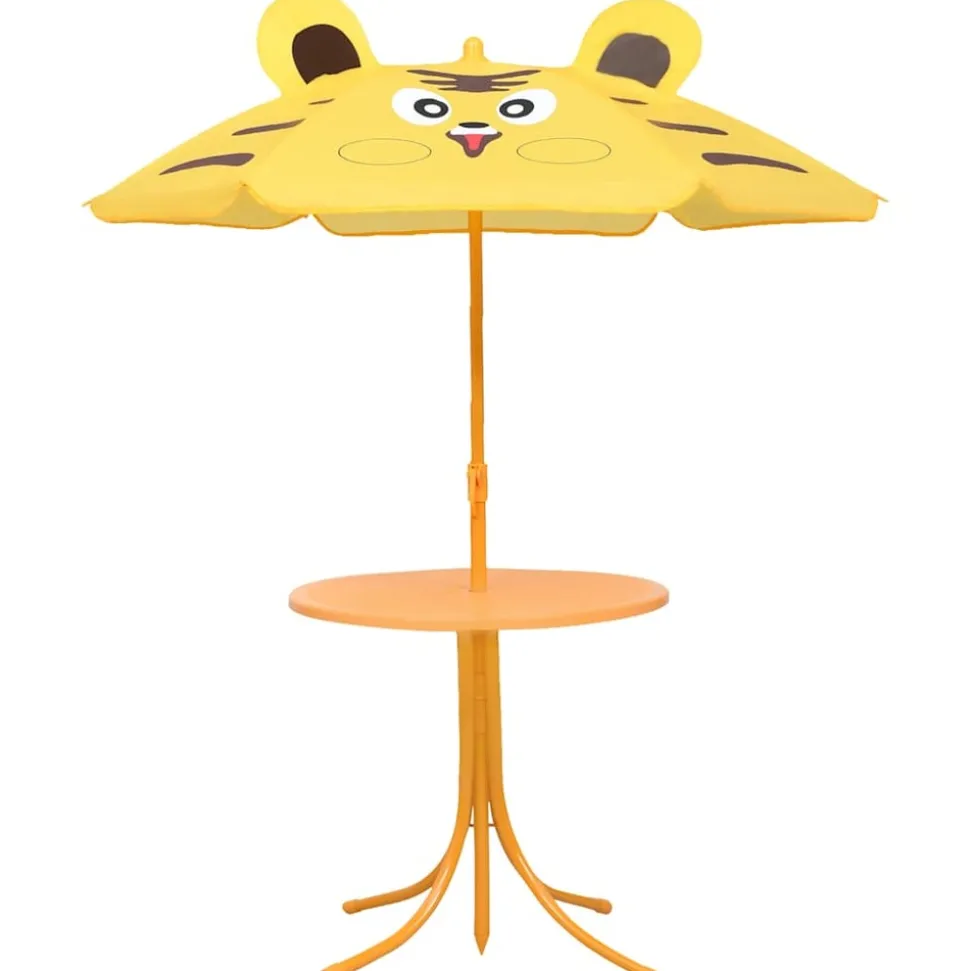 MAISON EXCLUSIVE - Ensemble de bistro avec parasol pour enfants 3 pcs jaune