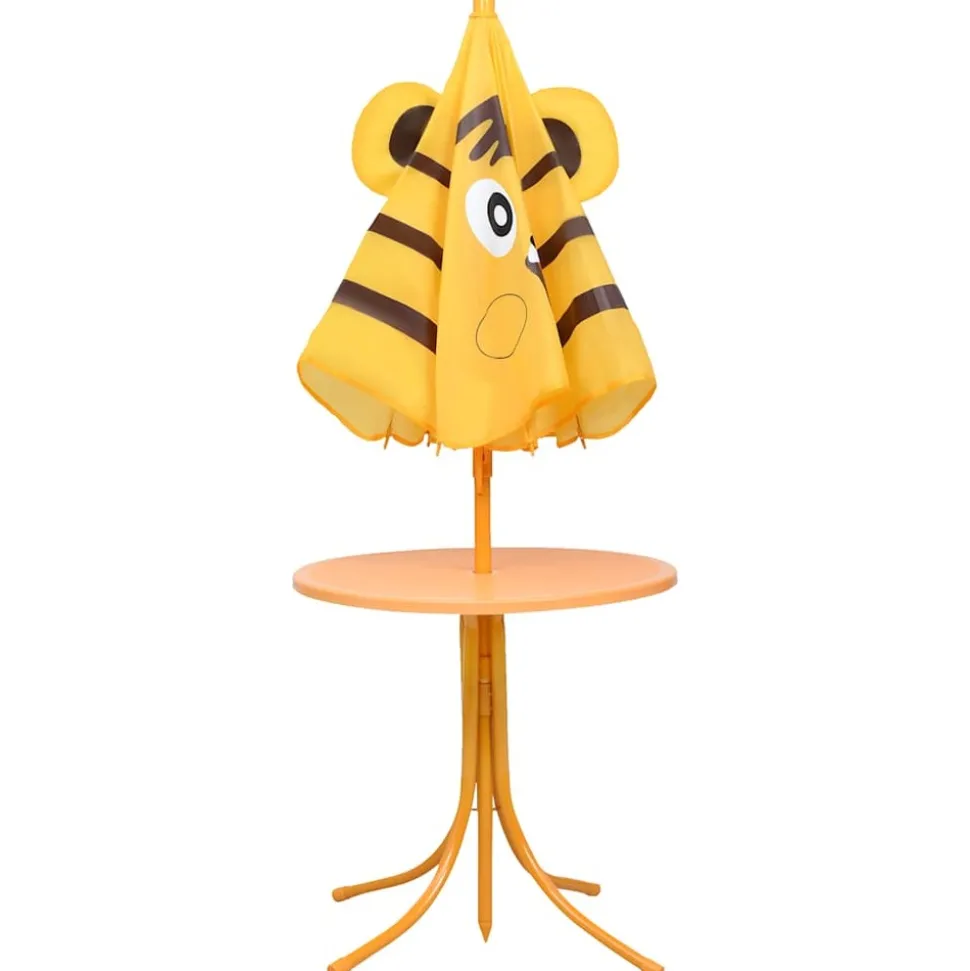 MAISON EXCLUSIVE - Ensemble de bistro avec parasol pour enfants 3 pcs jaune