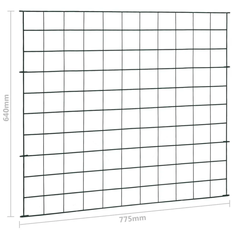 MAISON EXCLUSIVE - Ensemble de clôture de jardin 77,5x64 cm vert