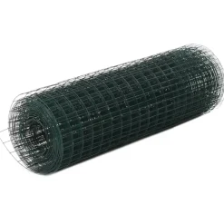 MAISON EXCLUSIVE - Grillage acier avec revêtement en pvc 25x0,5 m vert