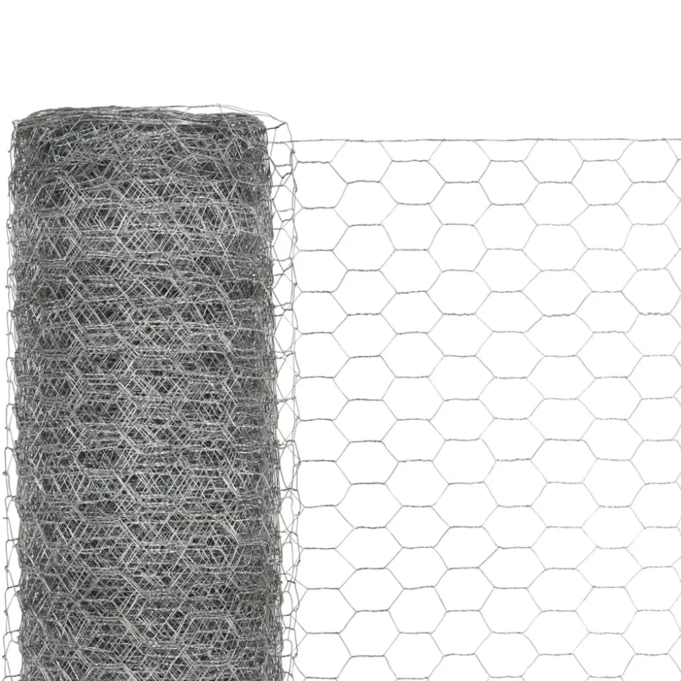 MAISON EXCLUSIVE - Grillage pour volière acier galvanisé 25x1,2 m argenté