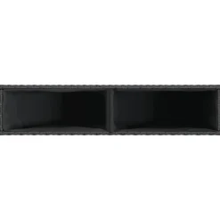 MAISON EXCLUSIVE - Jardinière avec 2 pots noir 90x20x40 cm résine tressée
