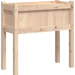MAISON EXCLUSIVE - Jardinières 2 pcs avec pieds bois de pin massif