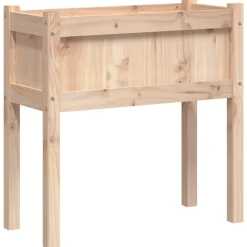 MAISON EXCLUSIVE - Jardinières 2 pcs avec pieds bois de pin massif