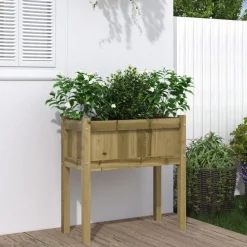 MAISON EXCLUSIVE - Jardinière avec pieds 70x31x70 cm bois de pin imprégné