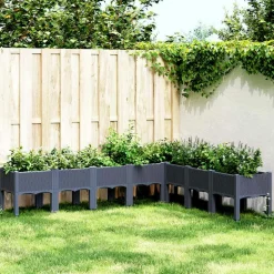 MAISON EXCLUSIVE - Jardinière avec pieds bleu gris 200x160x42 cm pp