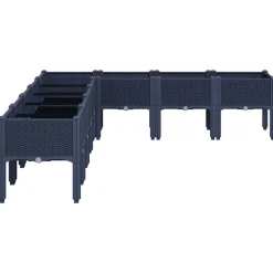 MAISON EXCLUSIVE - Jardinière avec pieds bleu gris 200x160x42 cm pp