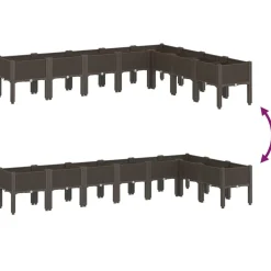 MAISON EXCLUSIVE - Jardinière avec pieds marron 200x160x42 cm pp