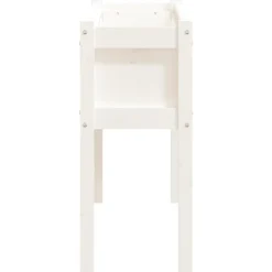 MAISON EXCLUSIVE - Jardinières 2 pcs avec pieds blanc bois de pin massif