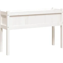 MAISON EXCLUSIVE - Jardinières 2 pcs avec pieds blanc bois de pin massif