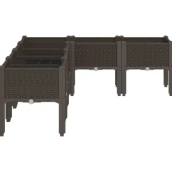 MAISON EXCLUSIVE - Jardinière avec pieds marron 160x120x42 cm pp