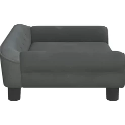 MAISON EXCLUSIVE - Lit pour chien gris foncé 70x48x22 cm velours