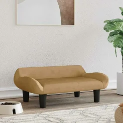 MAISON EXCLUSIVE - Lit pour chien marron 70x40x24 cm velours