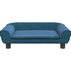MAISON EXCLUSIVE - Lit pour chien bleu 70x48x22 cm velours