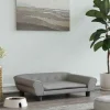 MAISON EXCLUSIVE - Lit pour chien gris clair 70x48x22 cm velours