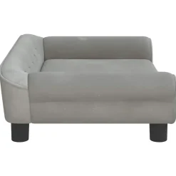 MAISON EXCLUSIVE - Lit pour chien gris clair 70x48x22 cm velours