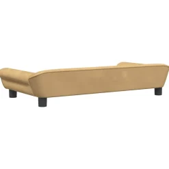 MAISON EXCLUSIVE - Lit pour chien marron 100x50x21 cm velours