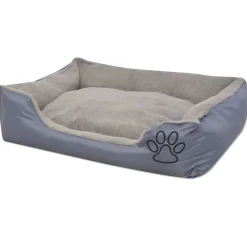 MAISON EXCLUSIVE - Lit pour chiens avec coussin rembourré taille m gris