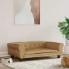 MAISON EXCLUSIVE - Lit pour chien marron 95x55x30 cm velours