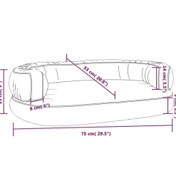 MAISON EXCLUSIVE - Lit pour chien ergonomique mousse gris 75x53 cm similicuir