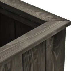 MAISON EXCLUSIVE - Lit surélevé gris foncé 74x32x30 cm bois de pin massif