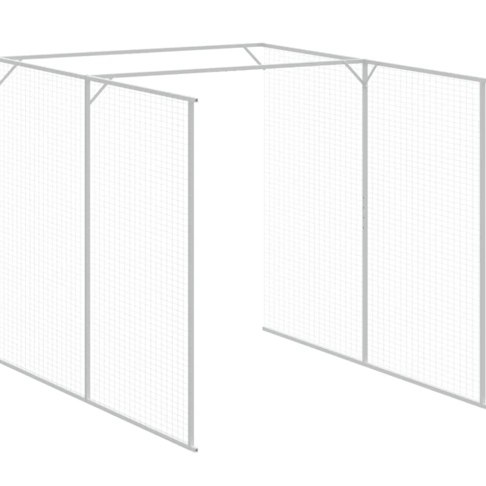 MAISON EXCLUSIVE - Niche pour chien avec cour gris clair 165x455x181 cm