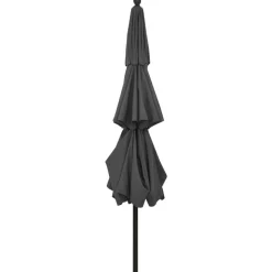 MAISON EXCLUSIVE - Parasol de jardin à 3 niveaux avec mât en aluminium anthracite