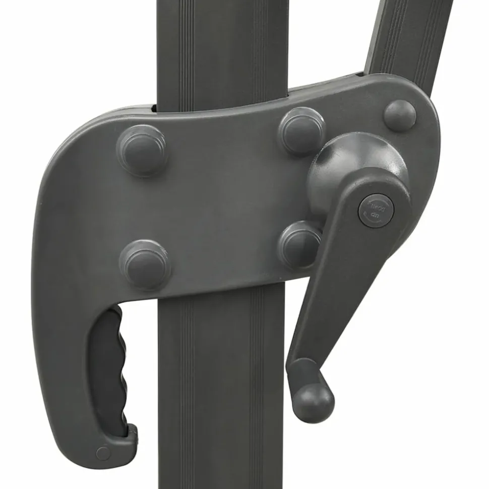MAISON EXCLUSIVE - Parasol de jardin en porte-à-faux avec double toit noir
