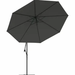 MAISON EXCLUSIVE - Parasol de jardin en porte-à-faux et lumières led mât en métal