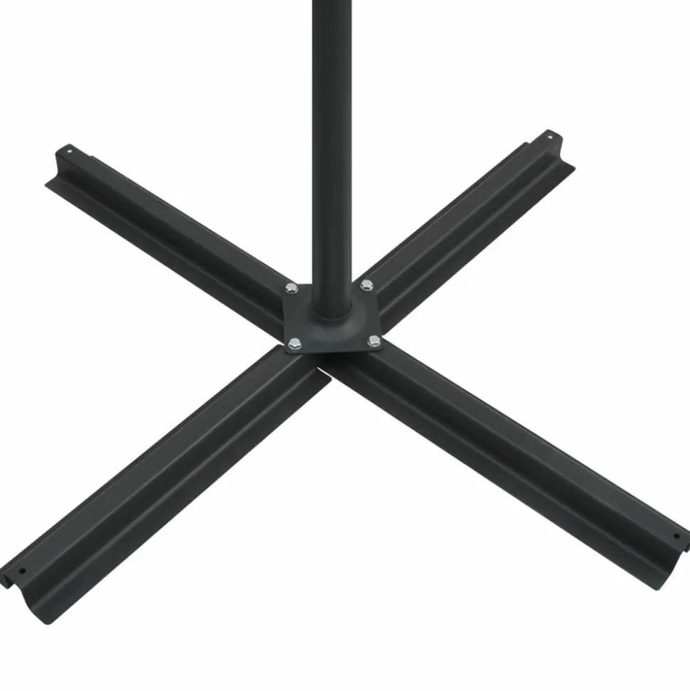 MAISON EXCLUSIVE - Parasol de jardin en porte-à-faux lumières led rouge bordeaux
