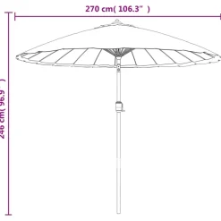 MAISON EXCLUSIVE - Parasol d'extérieur et mât avec aluminium 270 cm terre cuite
