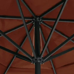 MAISON EXCLUSIVE - Parasol de jardin avec mât en aluminium 600 cm terre cuite