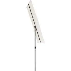 MAISON EXCLUSIVE - Parasol de jardin avec mât en aluminium 180x110 cm blanc sable