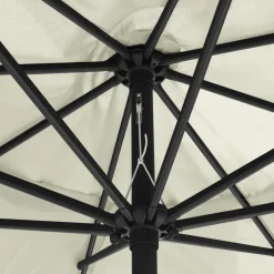 MAISON EXCLUSIVE - Parasol de jardin avec mât en métal 390 cm blanc sable
