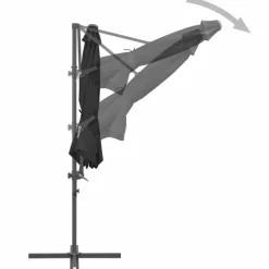 MAISON EXCLUSIVE - Parasol de jardin avec base portable anthracite