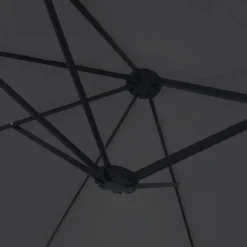 MAISON EXCLUSIVE - Parasol de jardin à double tête avec led noir 449x265 cm