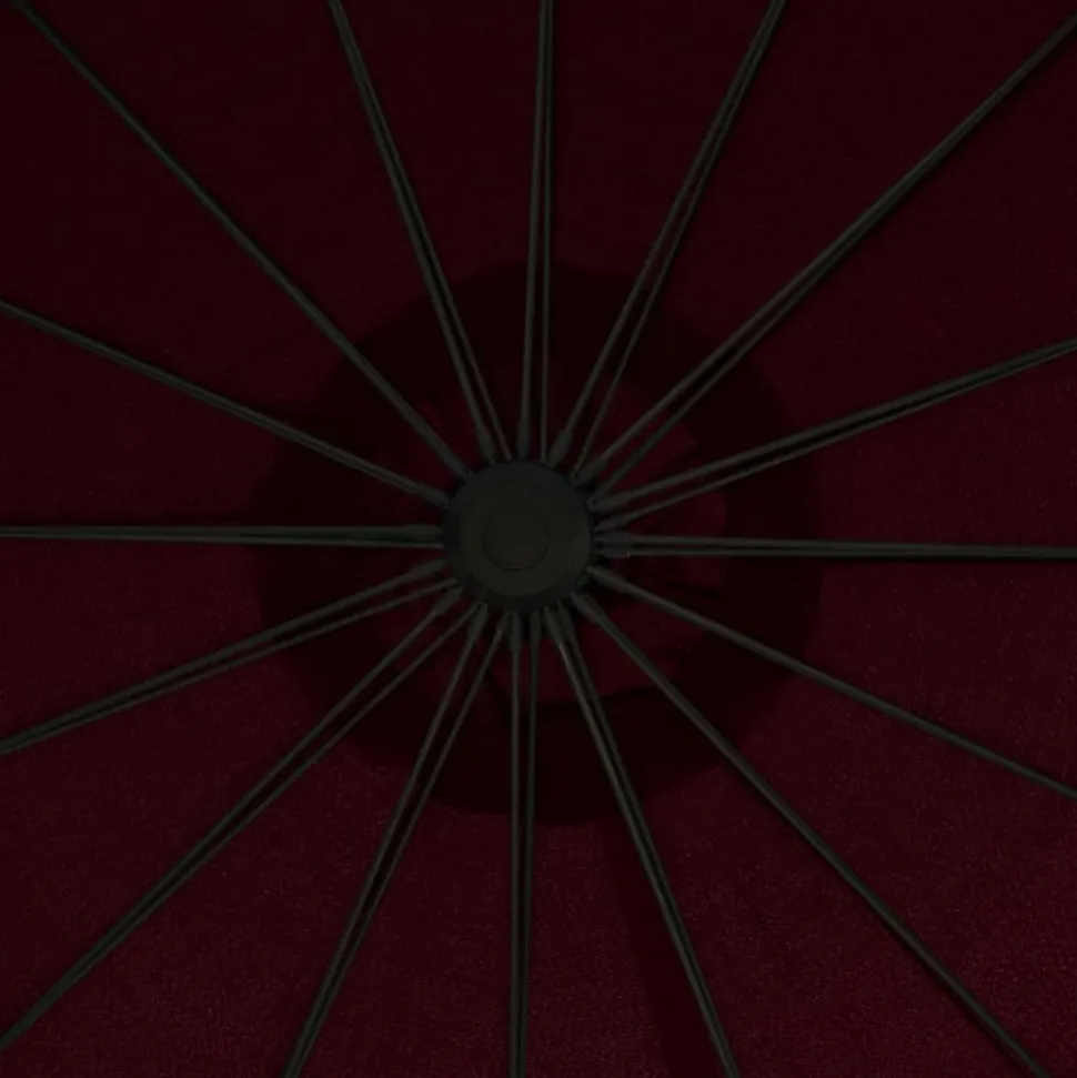 MAISON EXCLUSIVE - Parasol suspendu avec poteau bordeaux 3 m