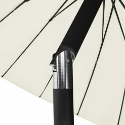 MAISON EXCLUSIVE - Parasol d'extérieur et mât avec aluminium 270 cm blanc sable