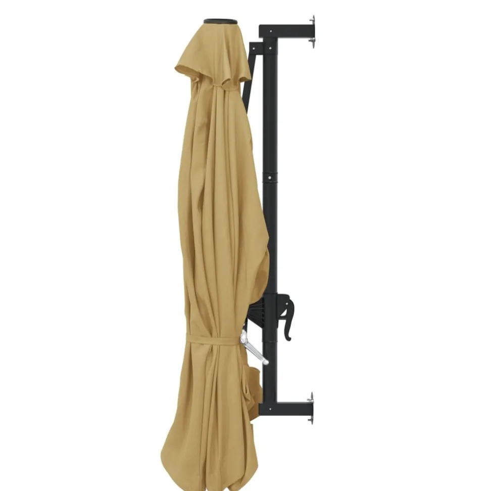 MAISON EXCLUSIVE - Parasol mural avec mât métallique 300 cm taupe