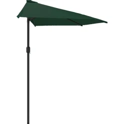 MAISON EXCLUSIVE - Parasol de balcon avec mât en aluminium vert 270x144 cm demi