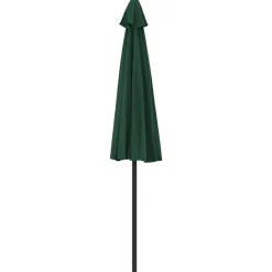 MAISON EXCLUSIVE - Parasol de balcon avec mât en aluminium vert 270x144 cm demi