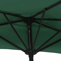 MAISON EXCLUSIVE - Parasol de balcon avec mât en aluminium vert 270x144 cm demi