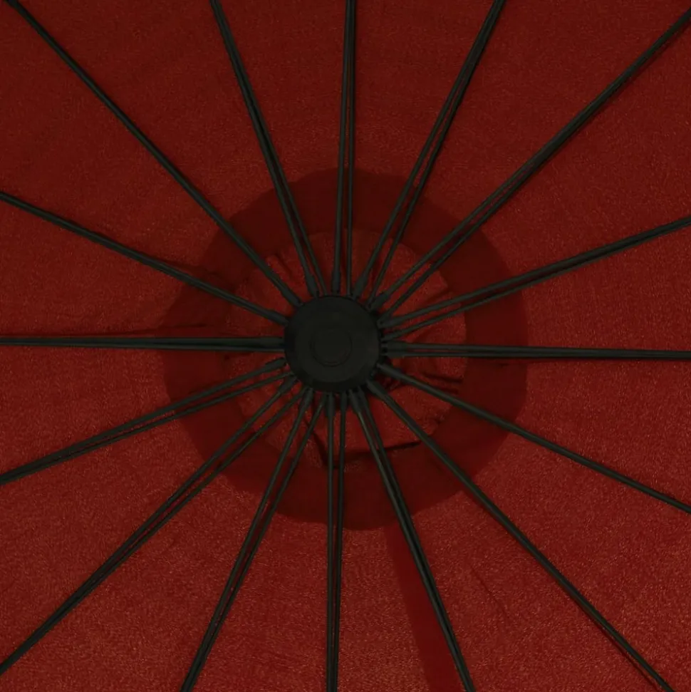 MAISON EXCLUSIVE - Parasol suspendu avec poteau terre cuite 3 m